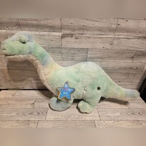 FAO Schwarz Pastel Green Plush Dinosaur Stuffed Animal